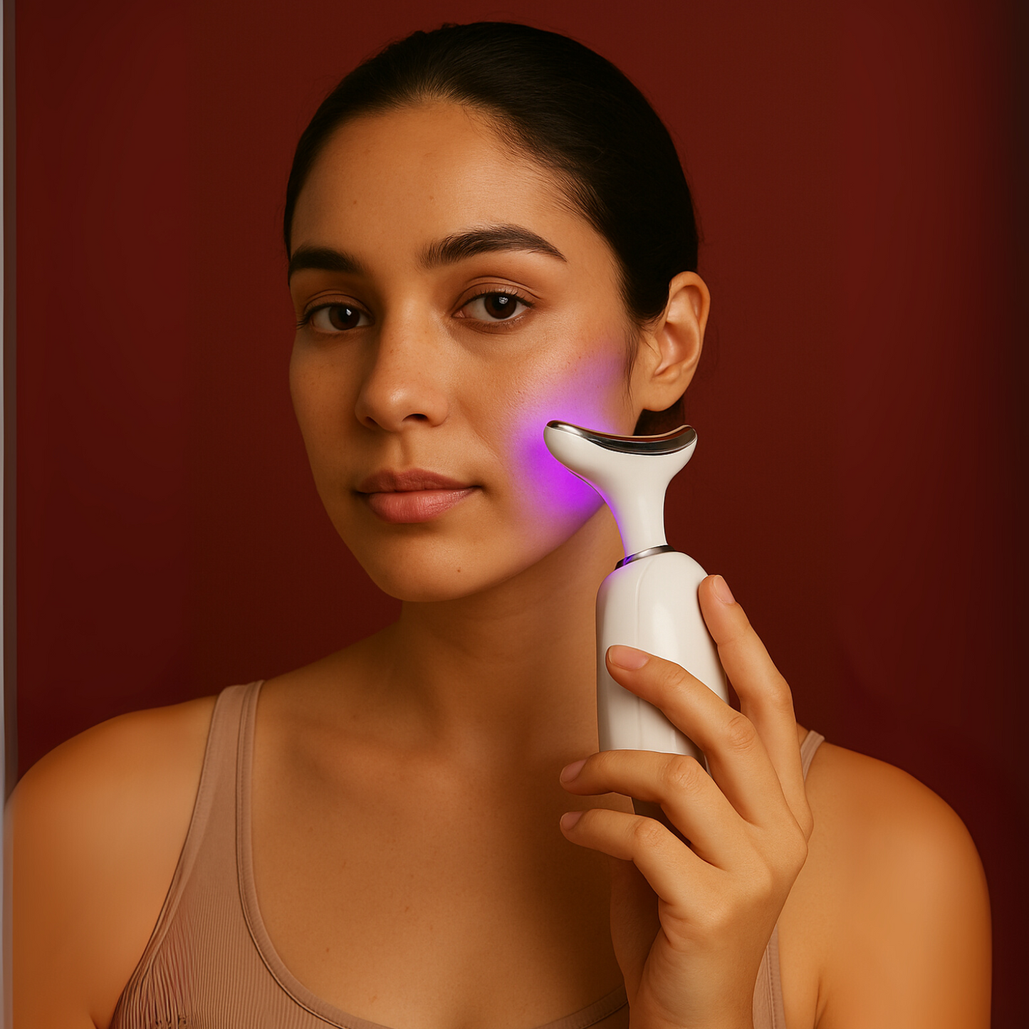 GlowLift™ - Advanced EMS & LED Light Therapy Face & Neck Massager