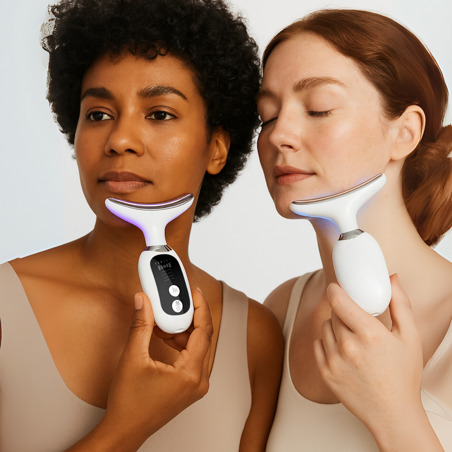 GlowLift™ - Advanced EMS & LED Light Therapy Face & Neck Massager