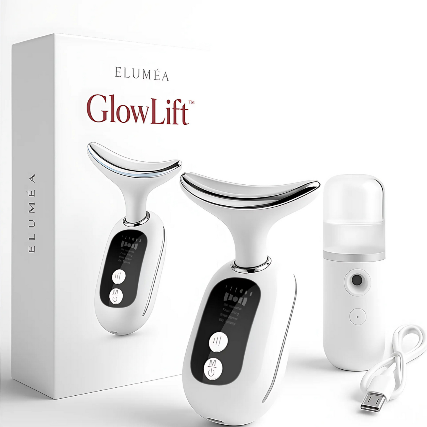 GlowLift™ - Advanced EMS & LED Light Therapy Face & Neck Massager
