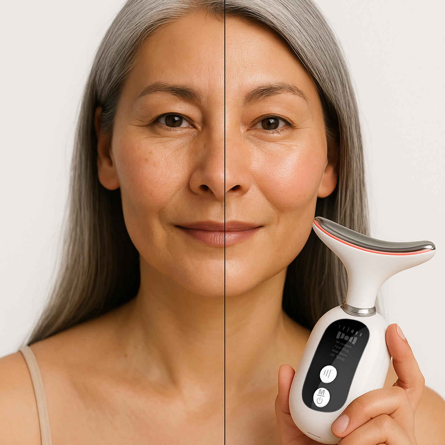 GlowLift™ - Advanced EMS & LED Light Therapy Face & Neck Massager